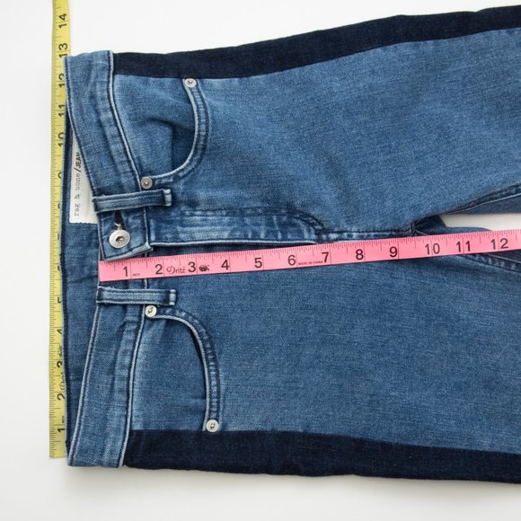 Rag & Bone Mazie Jeans Racing Panel High Rise Side Stripe Denim Skinny Size 25 - Picture 7 of 8